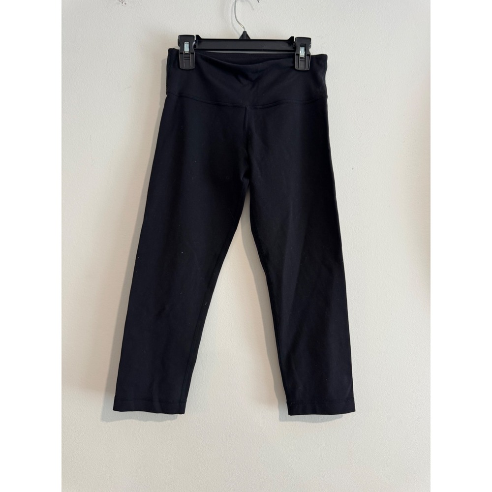 Lululemon Wunder Under Crop Leggings Womens 4 Black High Rise Yoga